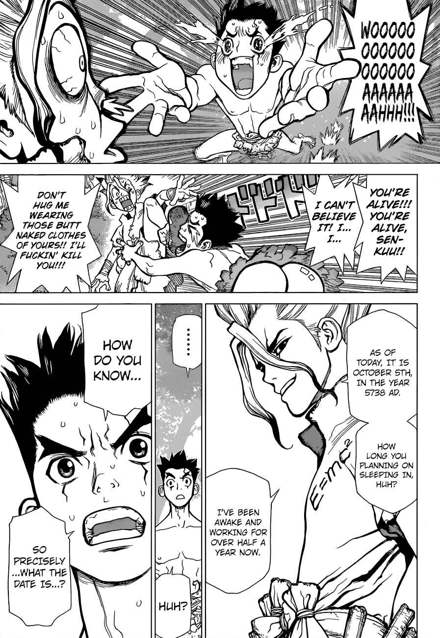Dr. Stone Manga Chapter 1 page 40 - Stone World scene