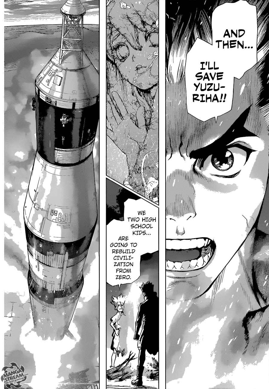 Dr. Stone Manga Chapter 1 page 46 - Stone World scene