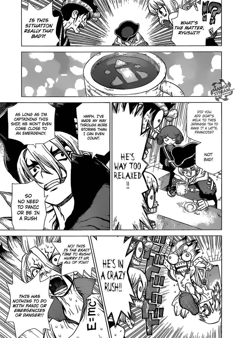 Dr. Stone Manga Chapter 102 page 13 - Perseus, Ship of Science scene