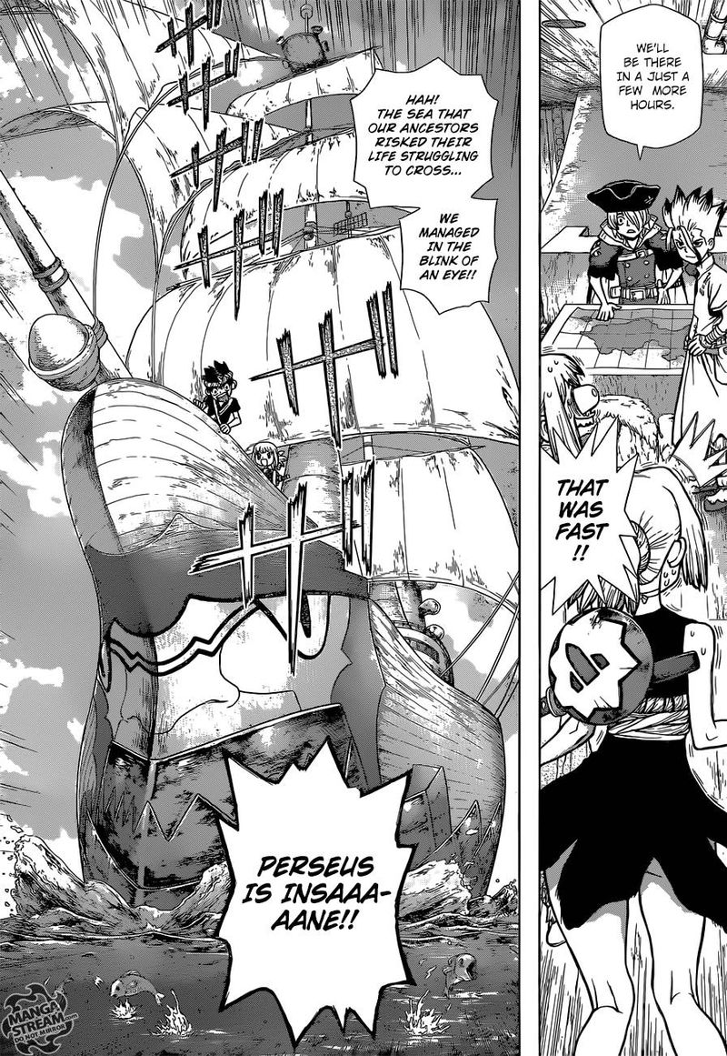 Dr. Stone Manga Chapter 102 page 7 - Perseus, Ship of Science scene