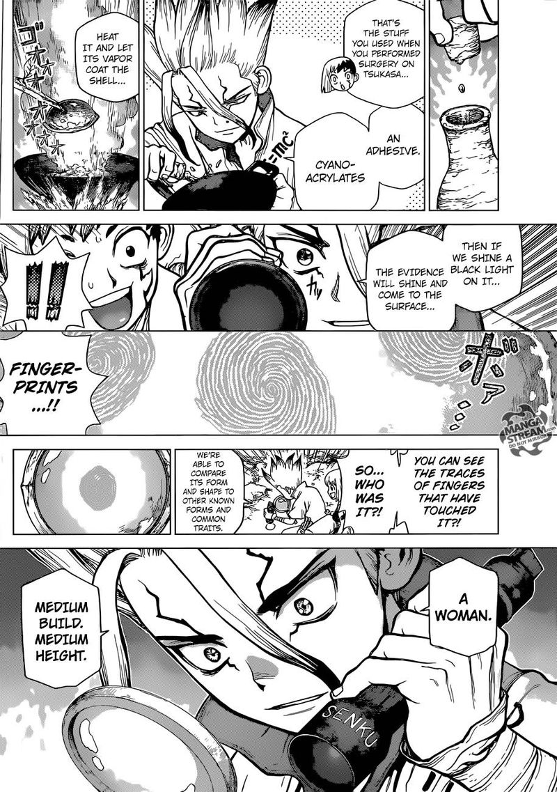 Dr. Stone Manga Chapter 104 page 9 - Men of Forensics scene