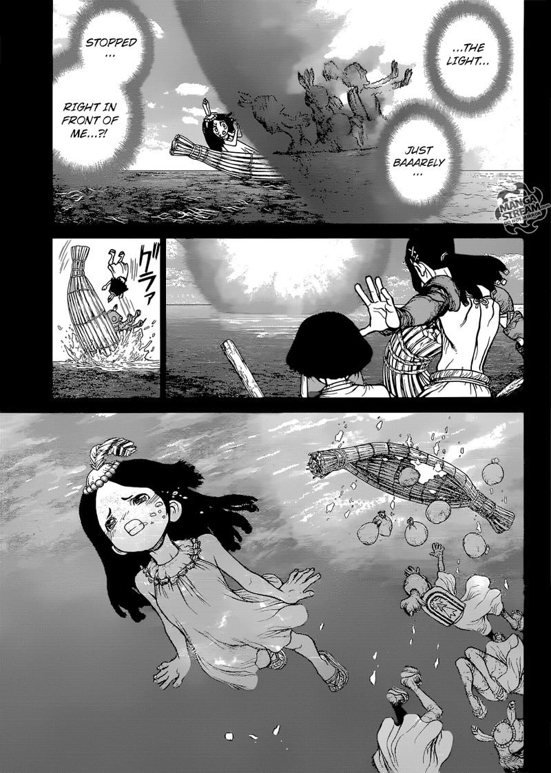 Dr. Stone Manga Chapter 106 page 12 - The Secret of Petrification scene