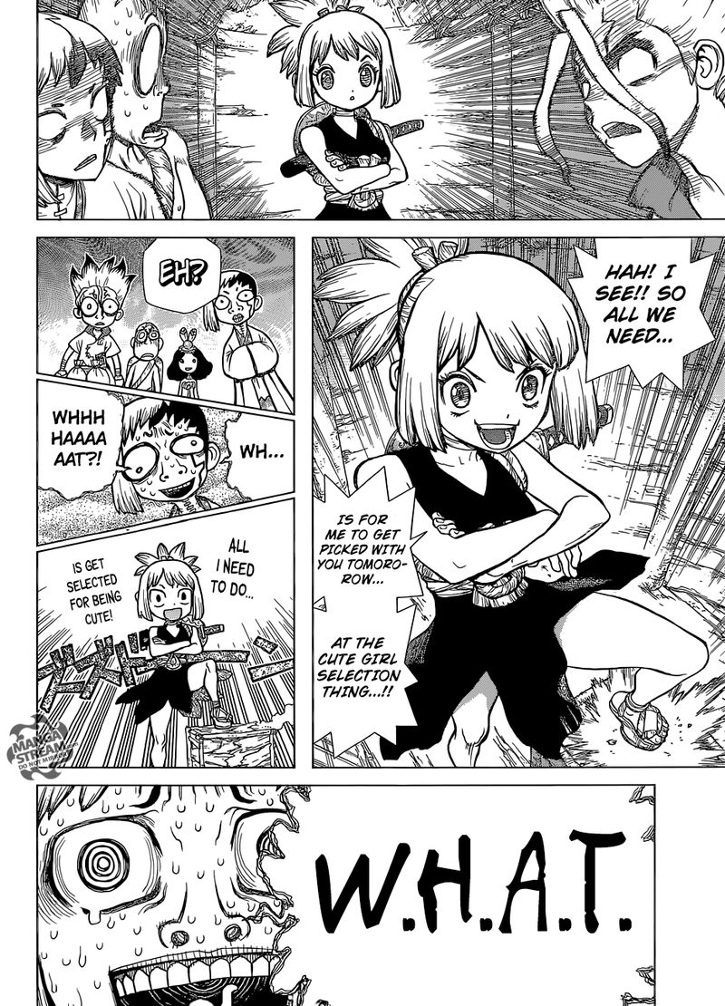 Dr. Stone Manga Chapter 106 page 17 - The Secret of Petrification scene