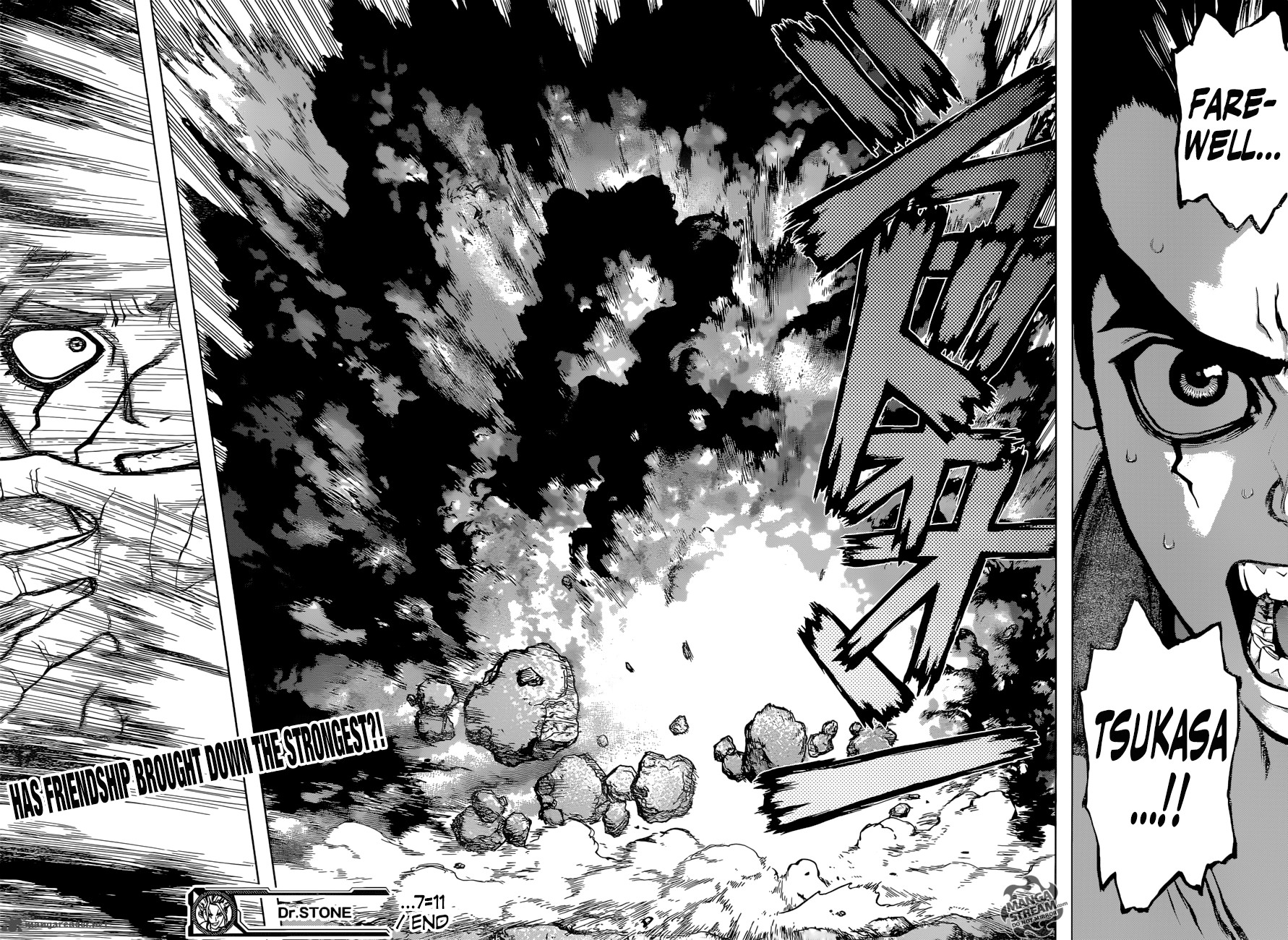 Dr. Stone Manga Chapter 11 page 16 - Weapon of Science scene