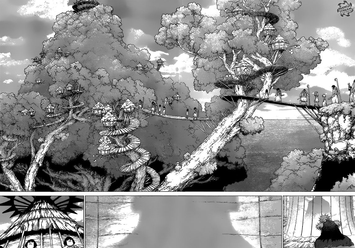 Dr. Stone Manga Chapter 112 page 10 - King of Three Dimensions scene