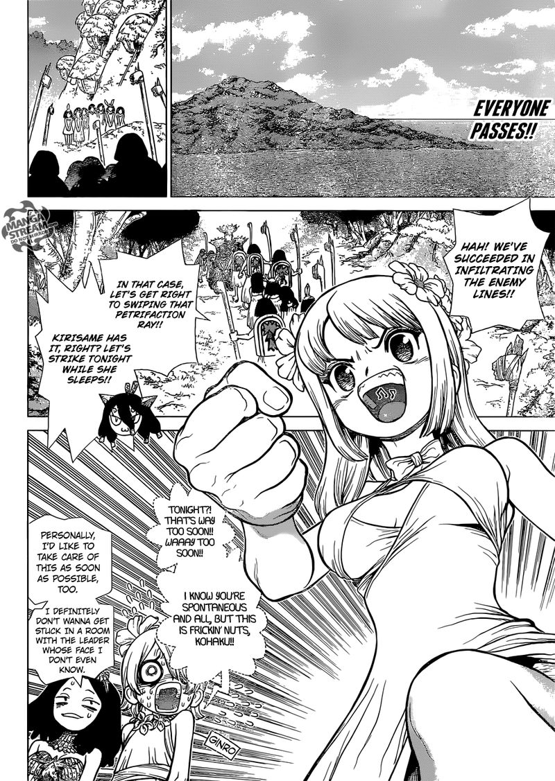 Dr. Stone Manga Chapter 112 page 2 - King of Three Dimensions scene