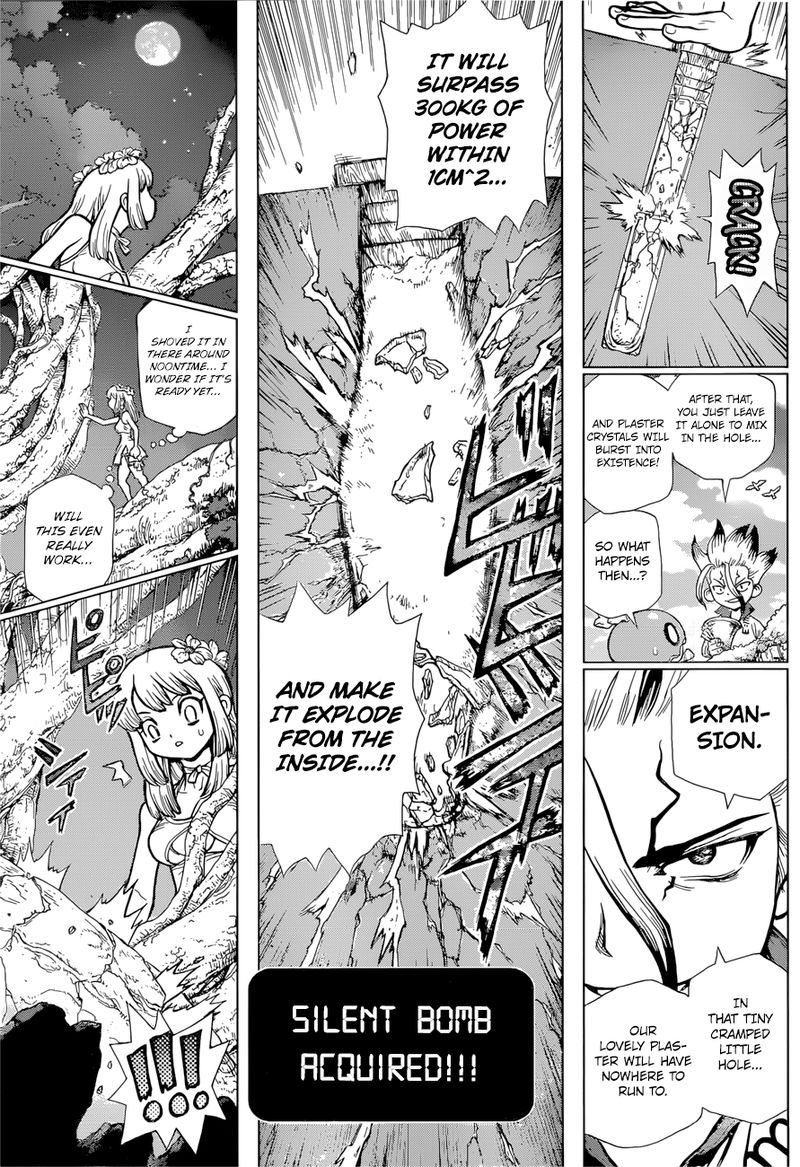 Dr. Stone Manga Chapter 114 page 14 - Silently, Science Pierces the Stone scene