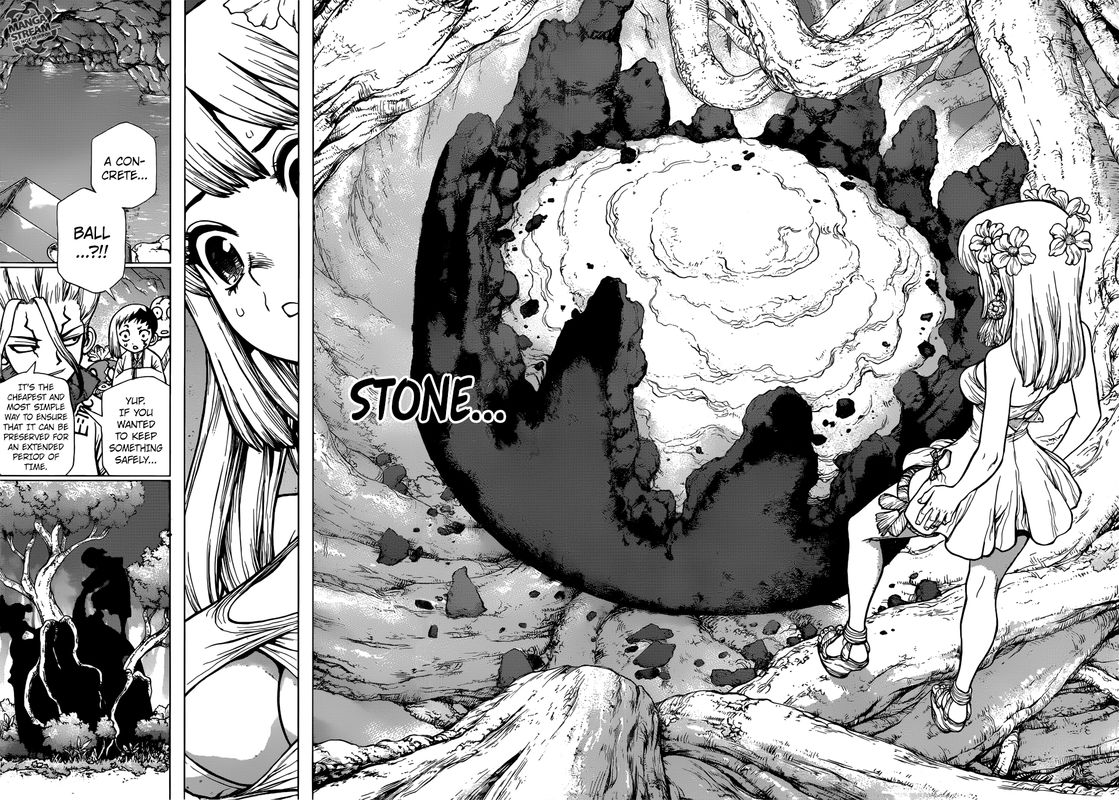 Dr. Stone Manga Chapter 114 page 4 - Silently, Science Pierces the Stone scene