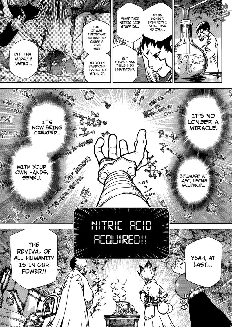Dr. Stone Manga Chapter 116 page 3 - Miracle in Hand scene