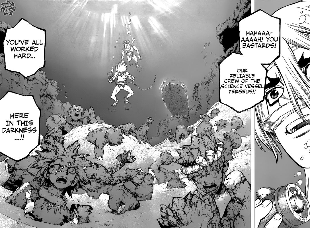 Dr. Stone Manga Chapter 117 page 16 - The Kingdom of Science Strikes Back scene