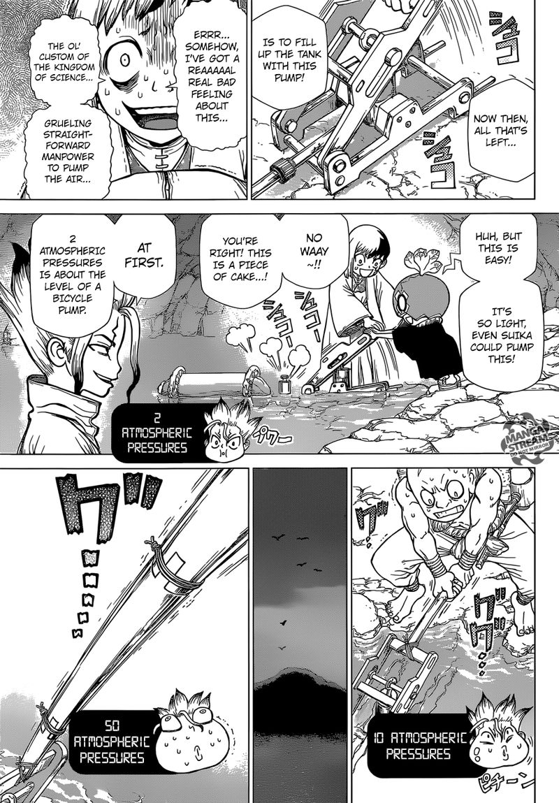Dr. Stone Manga Chapter 117 page 9 - The Kingdom of Science Strikes Back scene