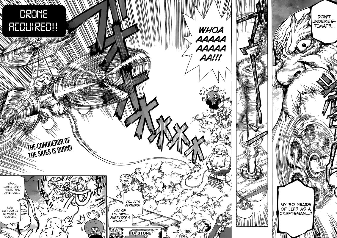 Dr. Stone Manga Chapter 119 page 17 - Science Soldiers scene