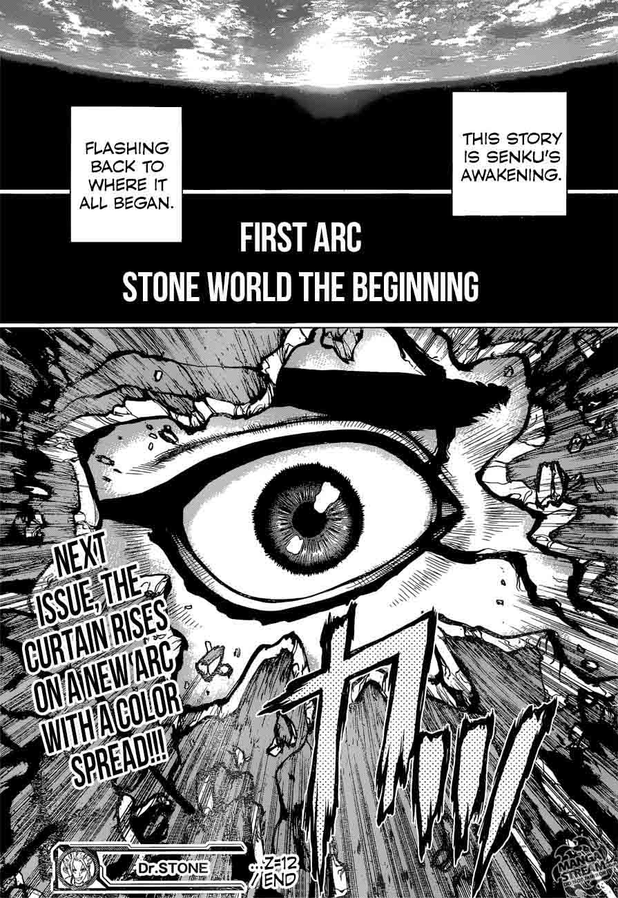 Dr. Stone Manga Chapter 12 page 18 - Epilogue of Prologue(End of Part 0) scene