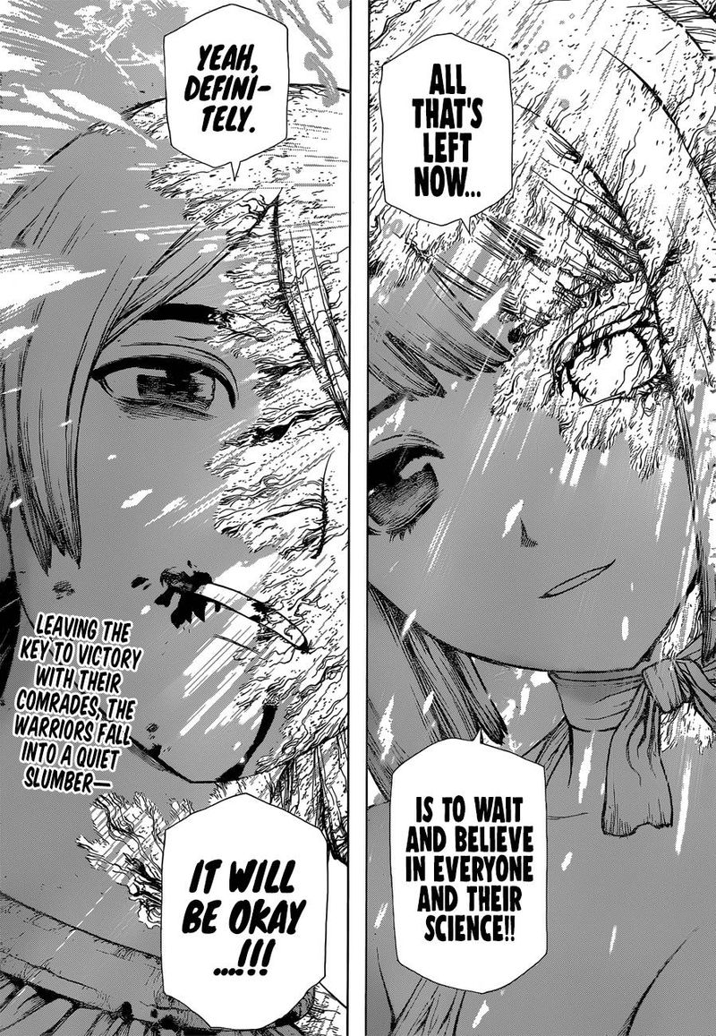 Dr. Stone Manga Chapter 121 page 18 - Medusa's True Face scene