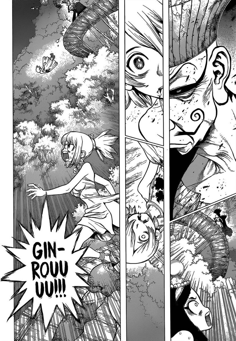 Dr. Stone Manga Chapter 121 page 8 - Medusa's True Face scene