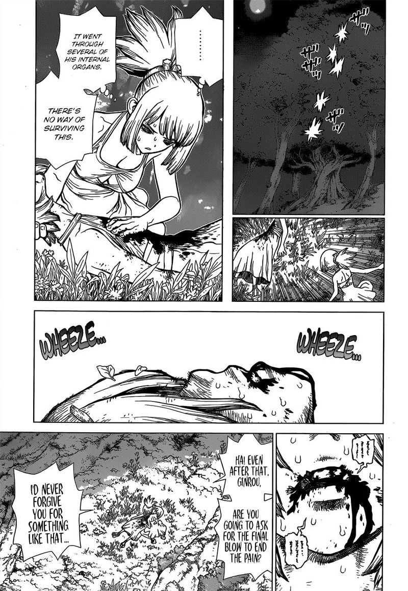 Dr. Stone Manga Chapter 121 page 9 - Medusa's True Face scene