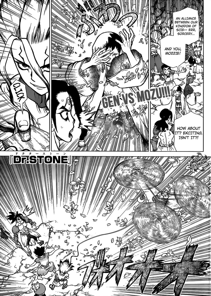Dr. Stone Manga Chapter 123 page 1 - Brain-Battle Gambit scene