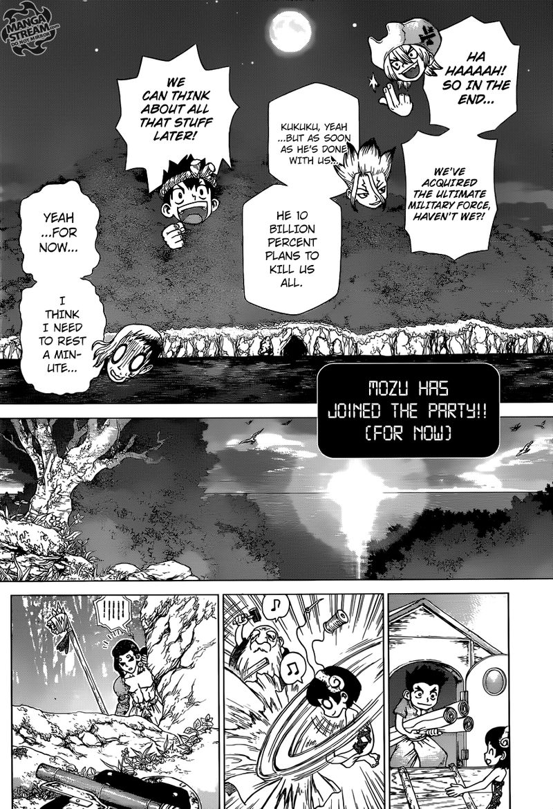 Dr. Stone Manga Chapter 123 page 16 - Brain-Battle Gambit scene