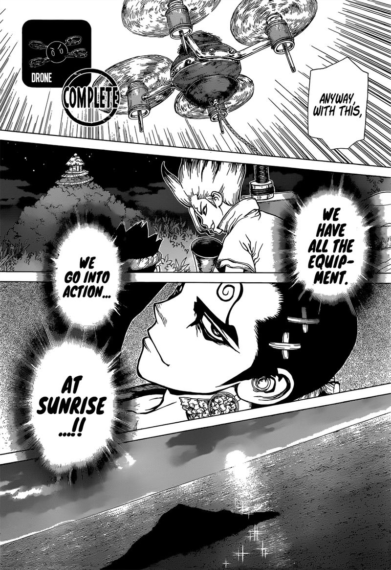 Dr. Stone Manga Chapter 125 page 16 - Decisive Three-Dimensional Battle scene