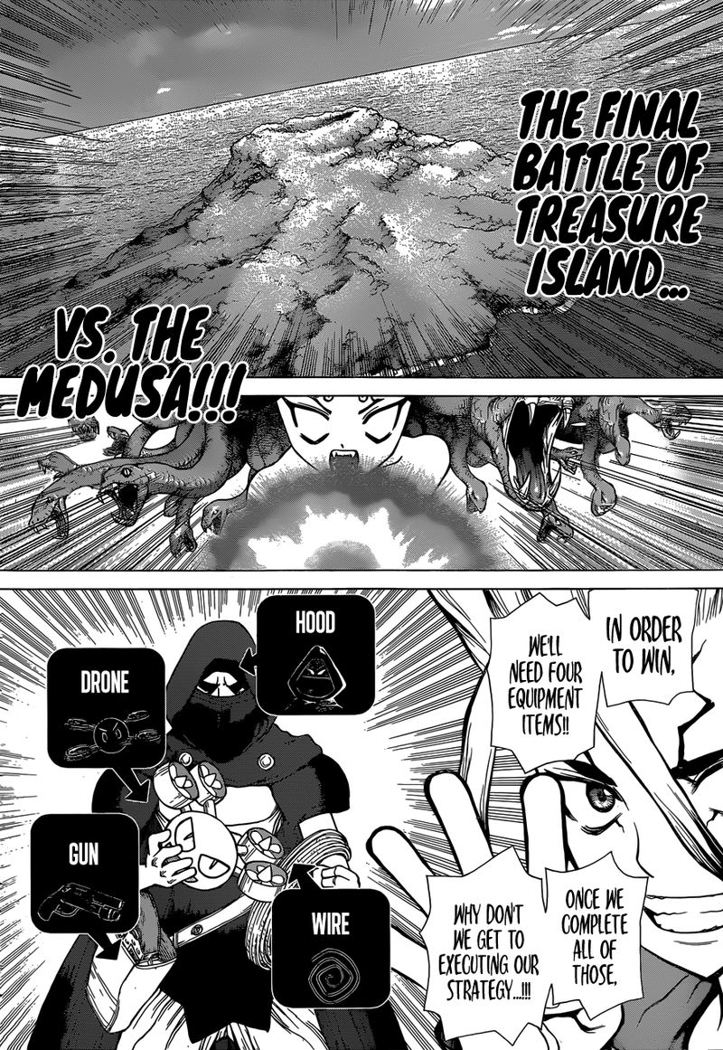 Dr. Stone Manga Chapter 125 page 2 - Decisive Three-Dimensional Battle scene