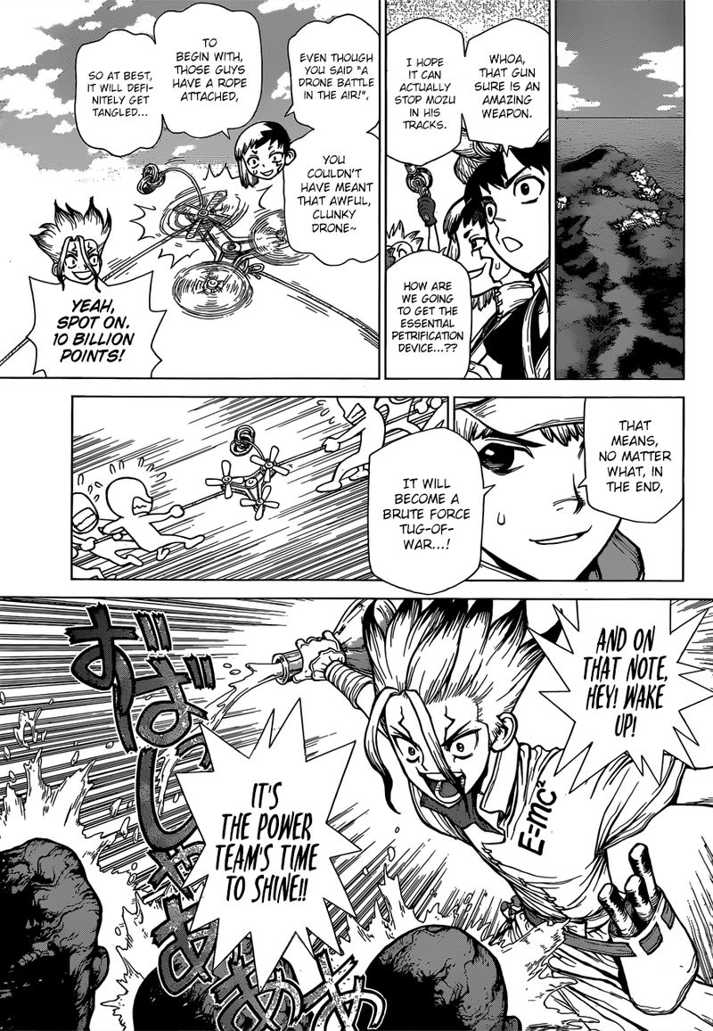 Dr. Stone Manga Chapter 125 page 5 - Decisive Three-Dimensional Battle scene