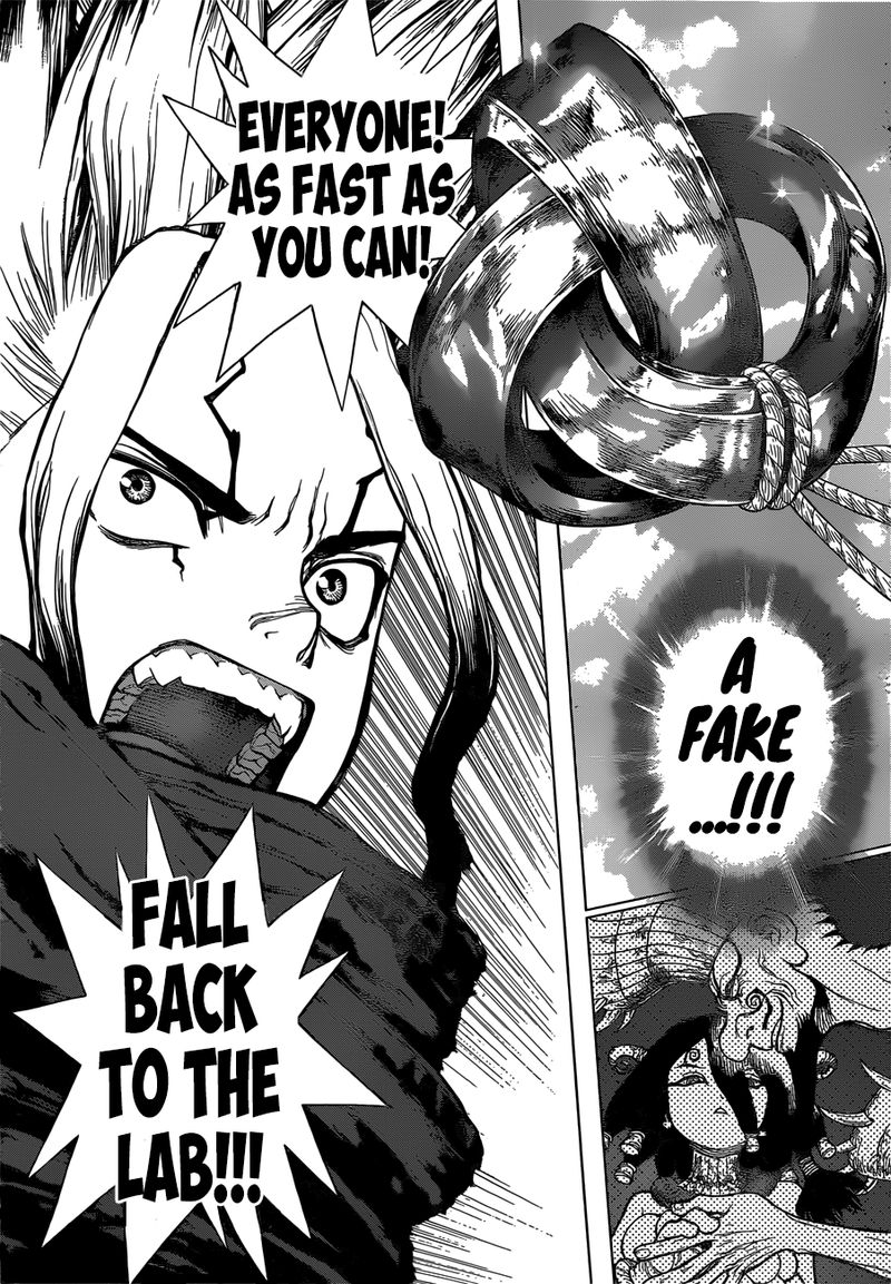 Dr. Stone Manga Chapter 127 page 8 - Medusa & Perseus scene