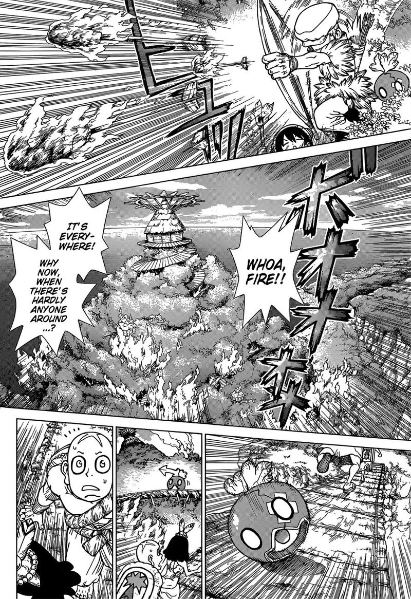 Dr. Stone Manga Chapter 128 page 10 - Island-Wide Battle Royale scene