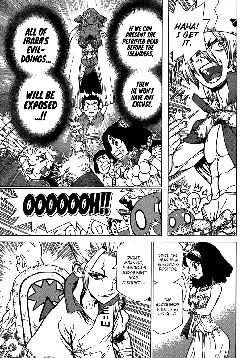 Dr. Stone Manga Chapter 128 page 3 - Island-Wide Battle Royale scene