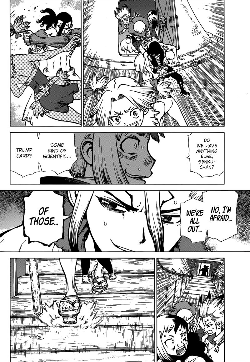 Dr. Stone Manga Chapter 129 page 10 - Joker scene