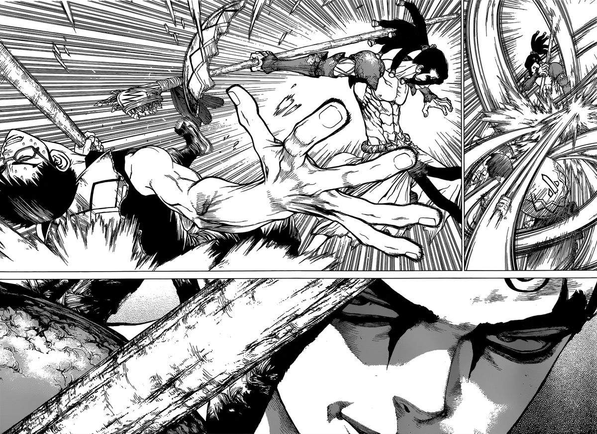 Dr. Stone Manga Chapter 129 page 9 - Joker scene