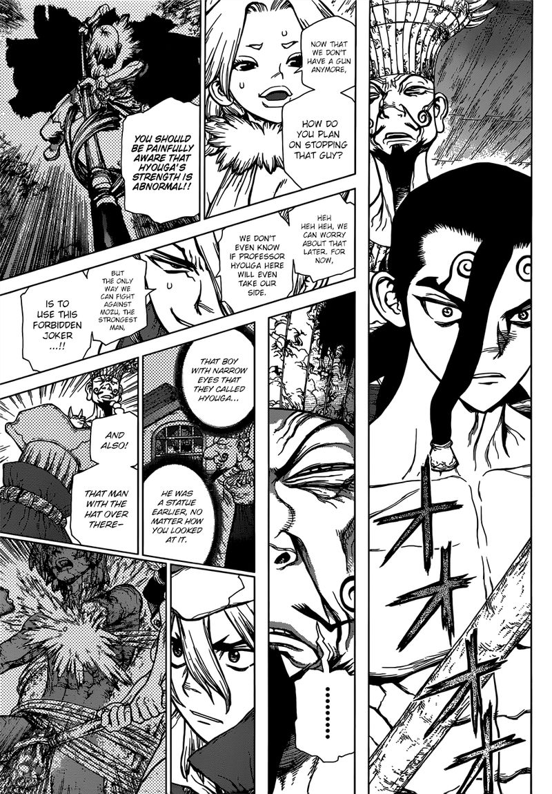 Dr. Stone Manga Chapter 130 page 3 - Devil's Choice scene