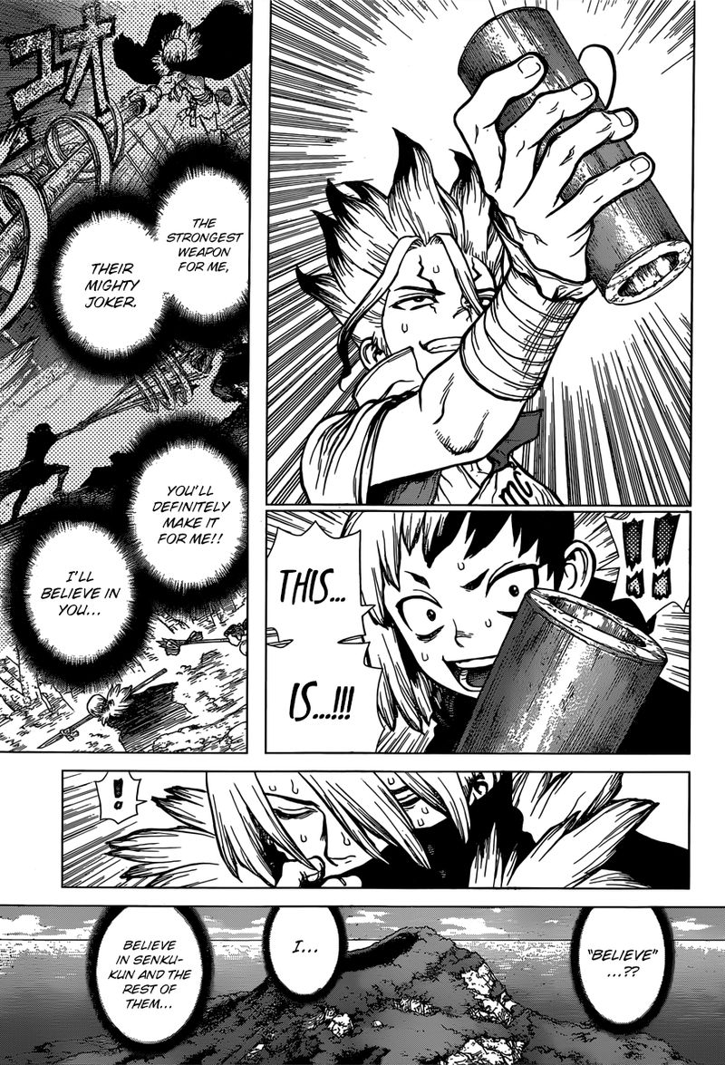 Dr. Stone Manga Chapter 132 page 9 - The Strongest Weapon is... scene