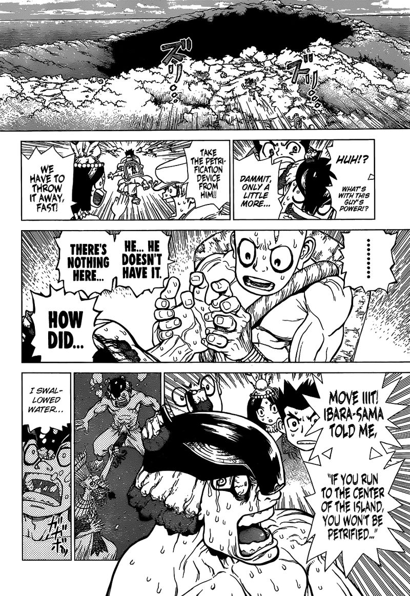 Dr. Stone Manga Chapter 133 page 13 - Flash of Destruction scene