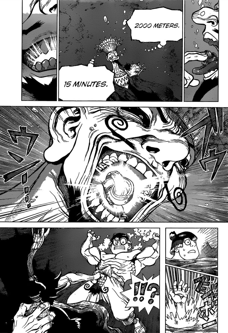Dr. Stone Manga Chapter 133 page 4 - Flash of Destruction scene