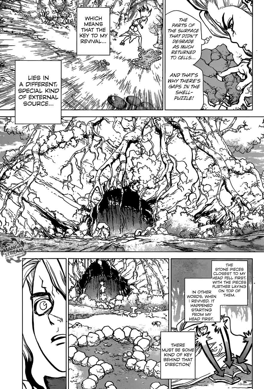 Dr. Stone Manga Chapter 14 page 8 - Those Who Have Faith scene