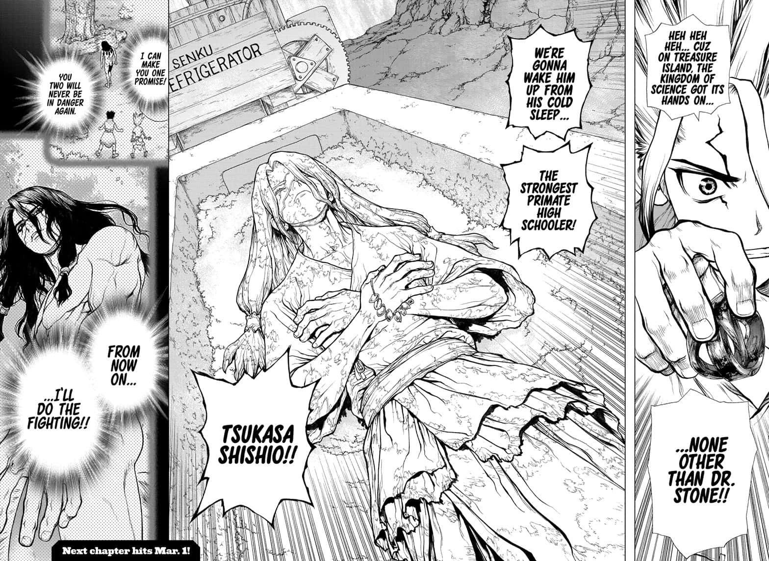 Dr. Stone Manga Chapter 140 page 15 - New-World Pilots scene