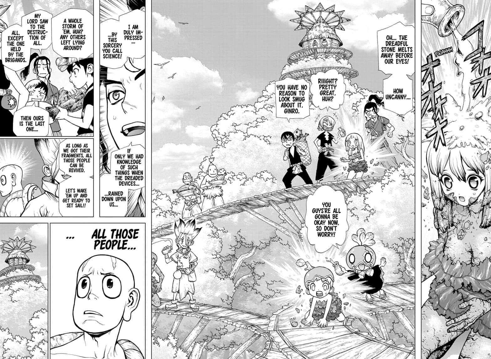 Dr. Stone Manga Chapter 140 page 4 - New-World Pilots scene