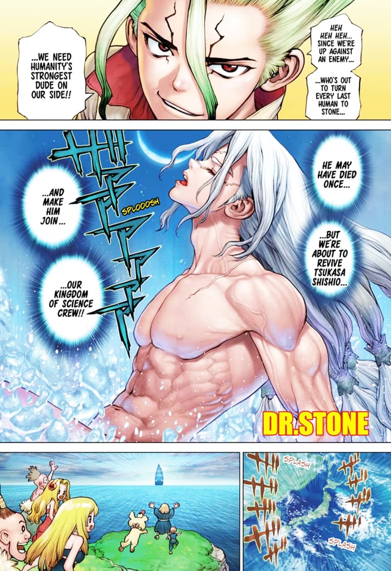 Dr. Stone Manga Chapter 141 page 1 - First Team scene