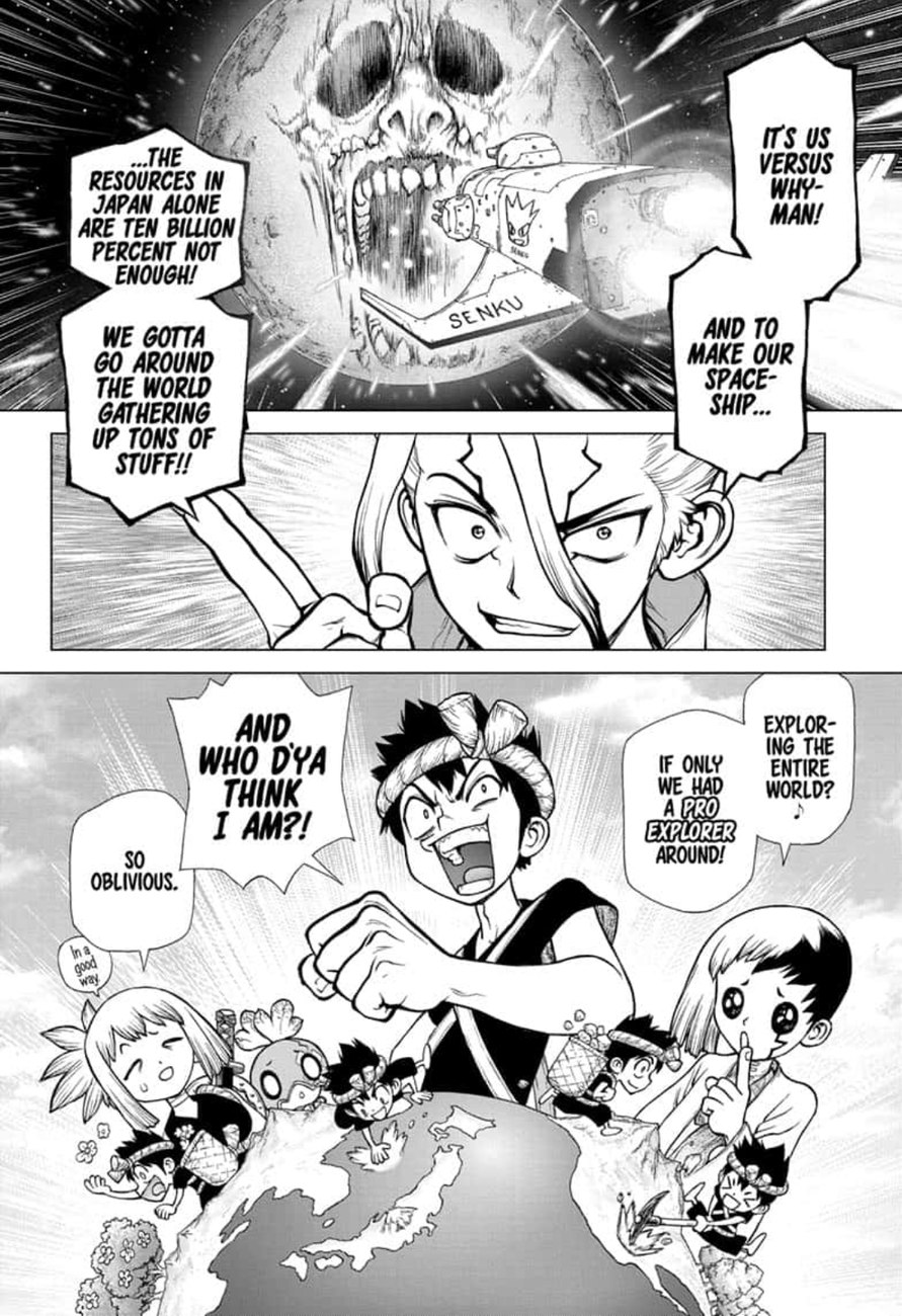 Dr. Stone Manga Chapter 142 page 2 - World Power scene