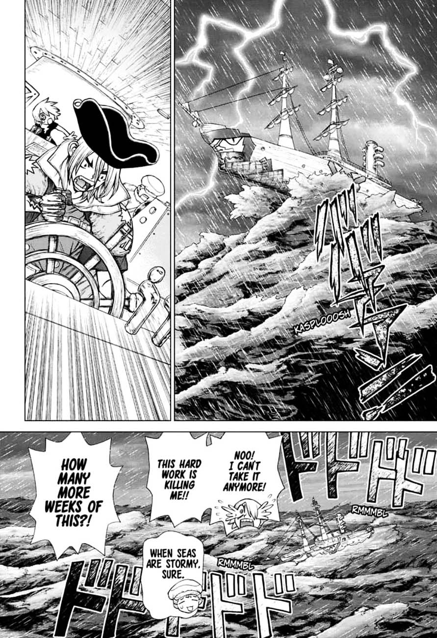 Dr. Stone Manga Chapter 143 page 5 - Ryusui vs. Senku scene