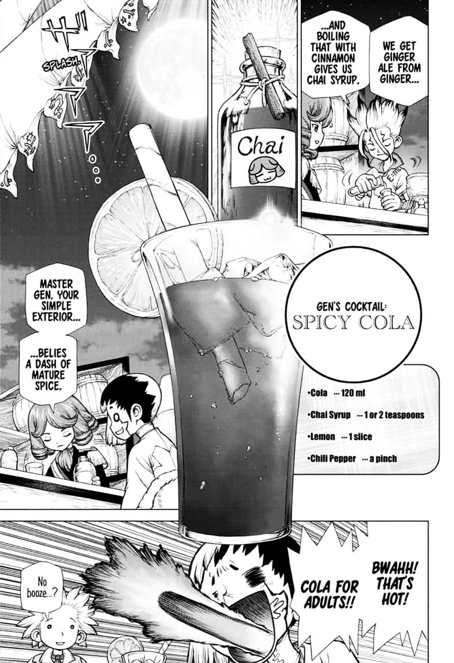 Dr. Stone Manga Chapter 145 page 13 - Bar Francois scene