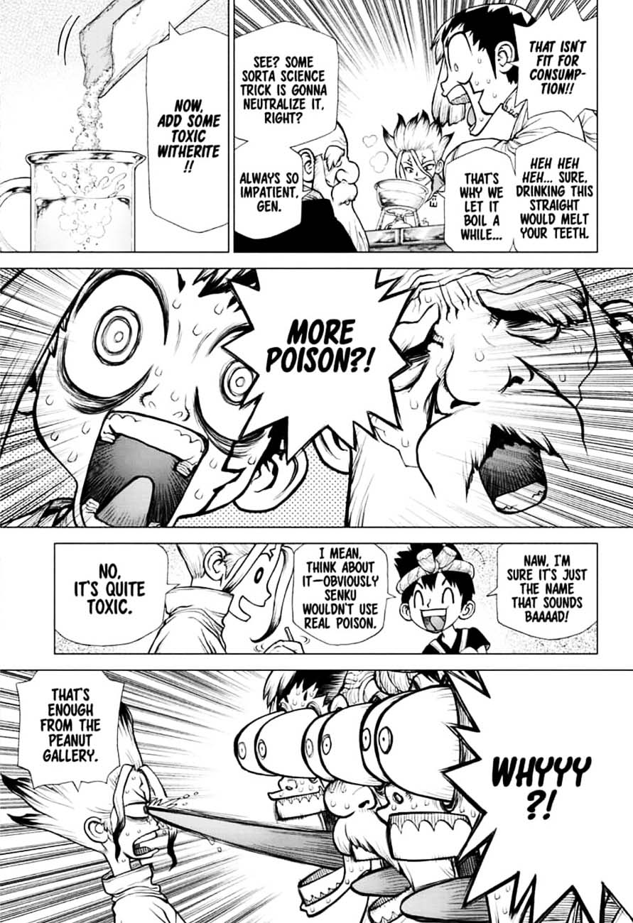 Dr. Stone Manga Chapter 145 page 5 - Bar Francois scene