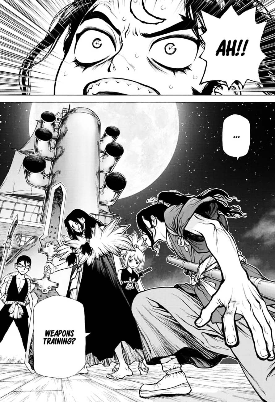 Dr. Stone Manga Chapter 146 page 14 - Bar Francois: Bitters scene
