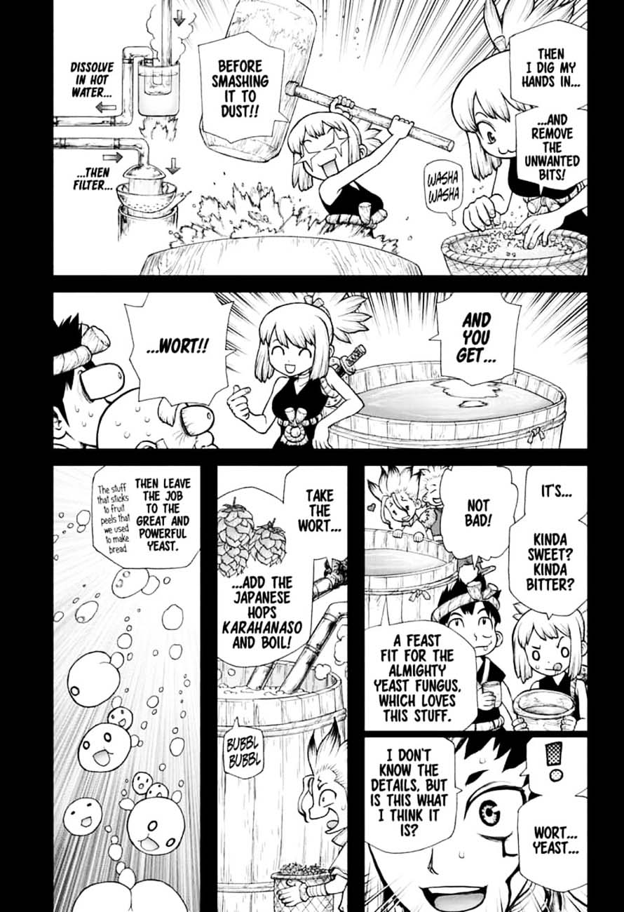 Dr. Stone Manga Chapter 146 page 3 - Bar Francois: Bitters scene