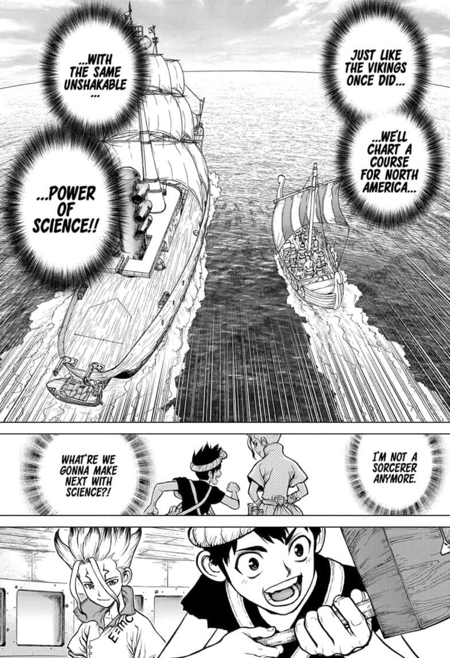 Dr. Stone Manga Chapter 147 page 15 - Science Journey scene