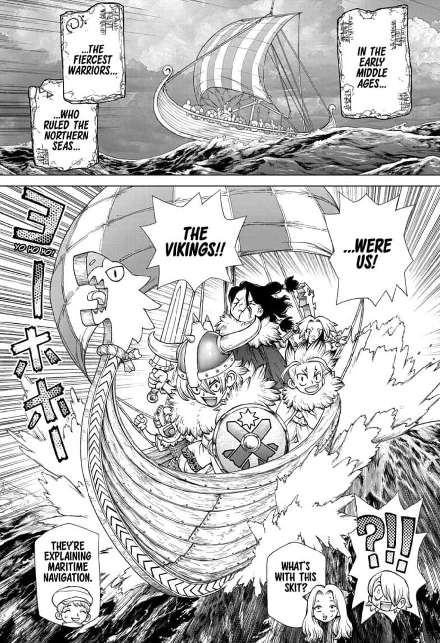 Dr. Stone Manga Chapter 147 page 2 - Science Journey scene