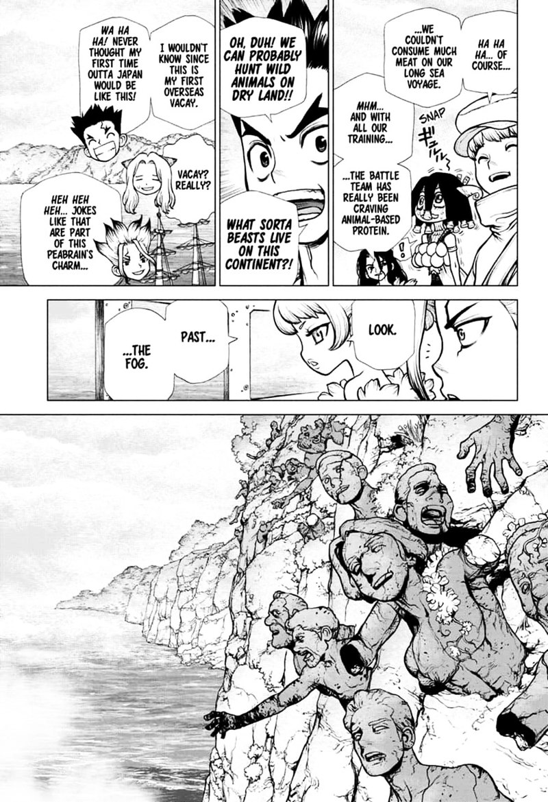 Dr. Stone Manga Chapter 148 page 3 - Pioneers of Earth scene