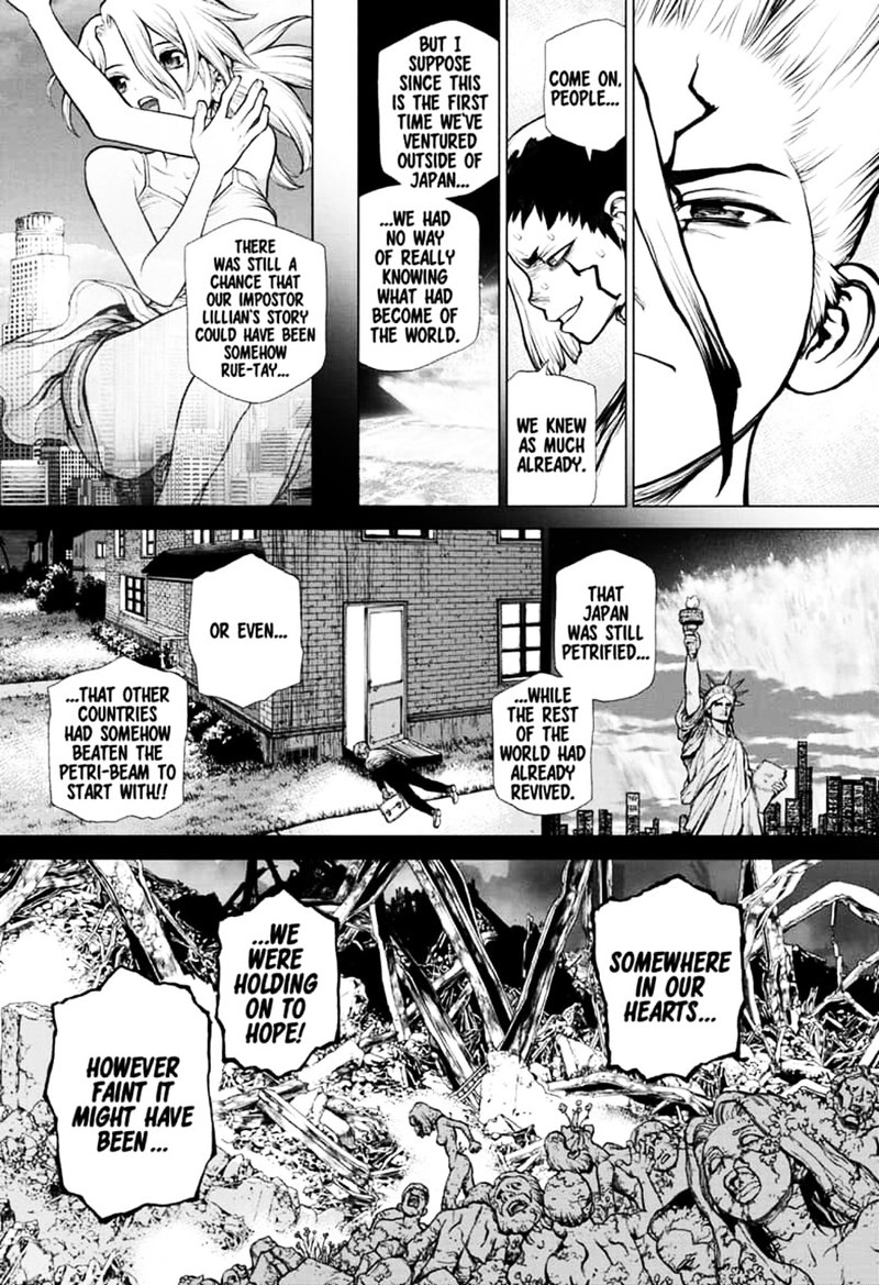 Dr. Stone Manga Chapter 148 page 4 - Pioneers of Earth scene