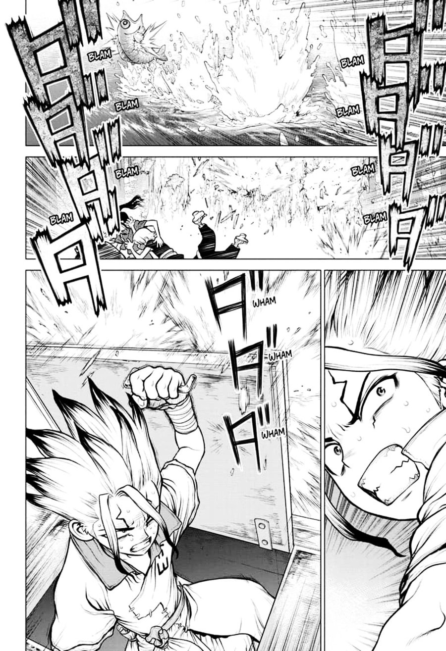 Dr. Stone Manga Chapter 149 page 13 - Light Lure in Darkness scene