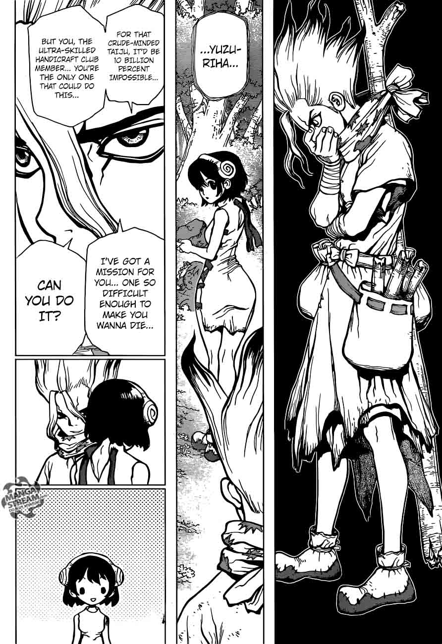 Dr. Stone Manga Chapter 15 page 10 - Two Kingdoms of the Stone World scene